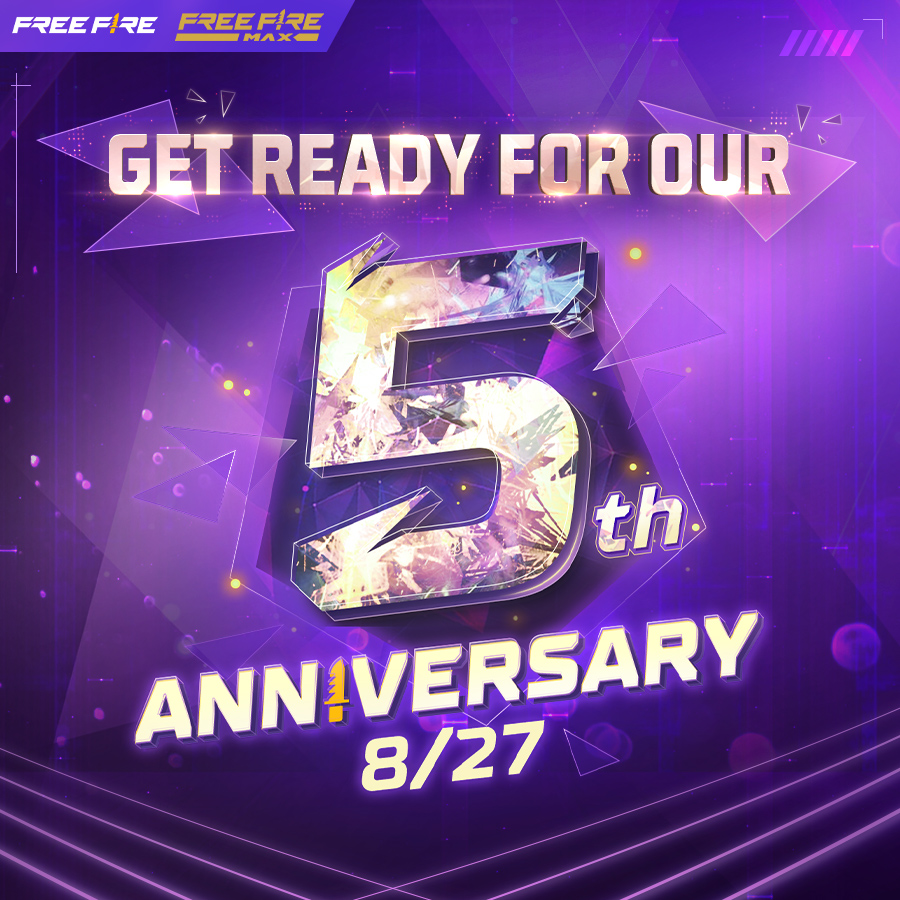 Free Fire celebra aniversário de 5 anos no dia 27 de agosto com