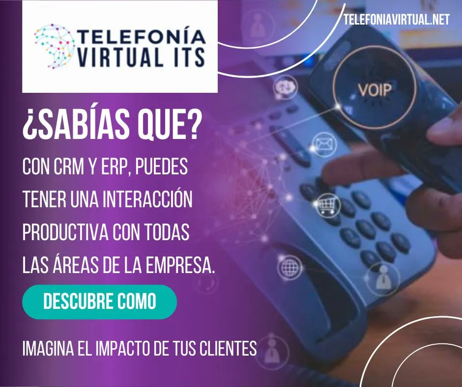TelefonVirtual's tweet photo. #sabiasque
Integra CRM y ERP para mejorar la productividad de tu empresa.

Investiga más: https://t.co/WA3ZOhnjc6

#digital #marketingdigital #productividad #telefonica https://t.co/RaF9wPu7tA