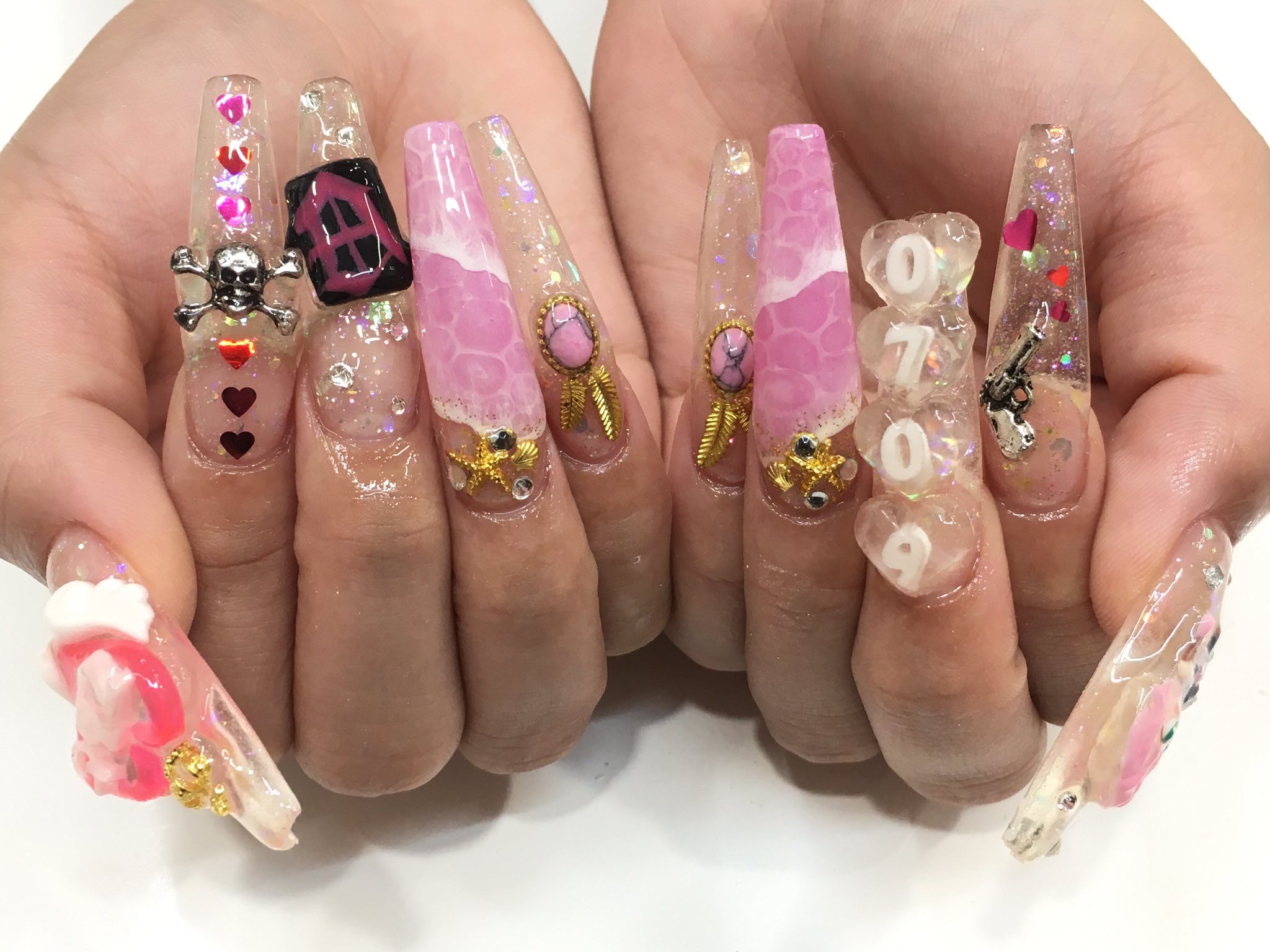 Nailsgogo 渋谷ネイルサロン 渋谷センター街zara目の前3階 Tel 03 5728 4343 ネット予約 T Co Ilvuvmt64i インスタ T Co Vroyvianyr Tiktok T Co Nbi5ug59jm 担当 いしまる 夏ネイル ライブネイル ありがとうご