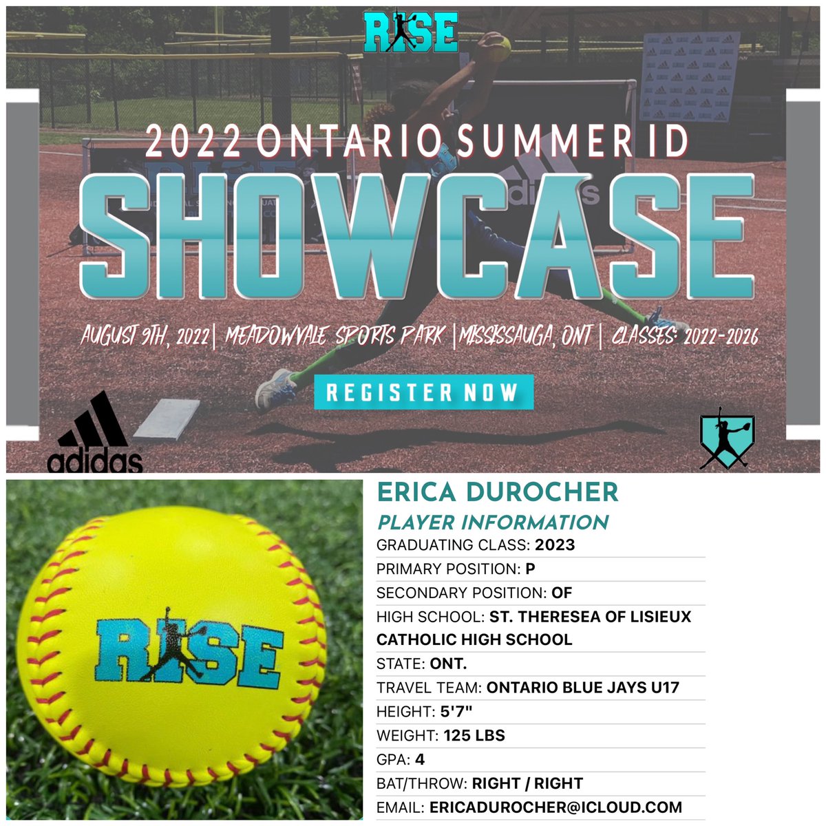 RISE Softball-Midwest (@rsmidwest) on Twitter photo 2023 Erica Durocher <a href="/softball_erica/">Erica Durocher</a> (St. Theresa of Lisieux Catholic & <a href="/OBJSoftball/">Ontario Blue Jays 🥎</a> ) has been added to the roster!
-
#whosnext? #Adidas #getnoticed
-
Register NOW ➡️ form.jotform.com/201344125457146 2023 Erica Durocher <a href="/softball_erica/">Erica Durocher</a> (St. Theresa of Lisieux Catholic & <a href="/OBJSoftball/">Ontario Blue Jays 🥎</a> ) has been added to the roster!
-
#whosnext? #Adidas #getnoticed
-
Register NOW ➡️ form.jotform.com/201344125457146