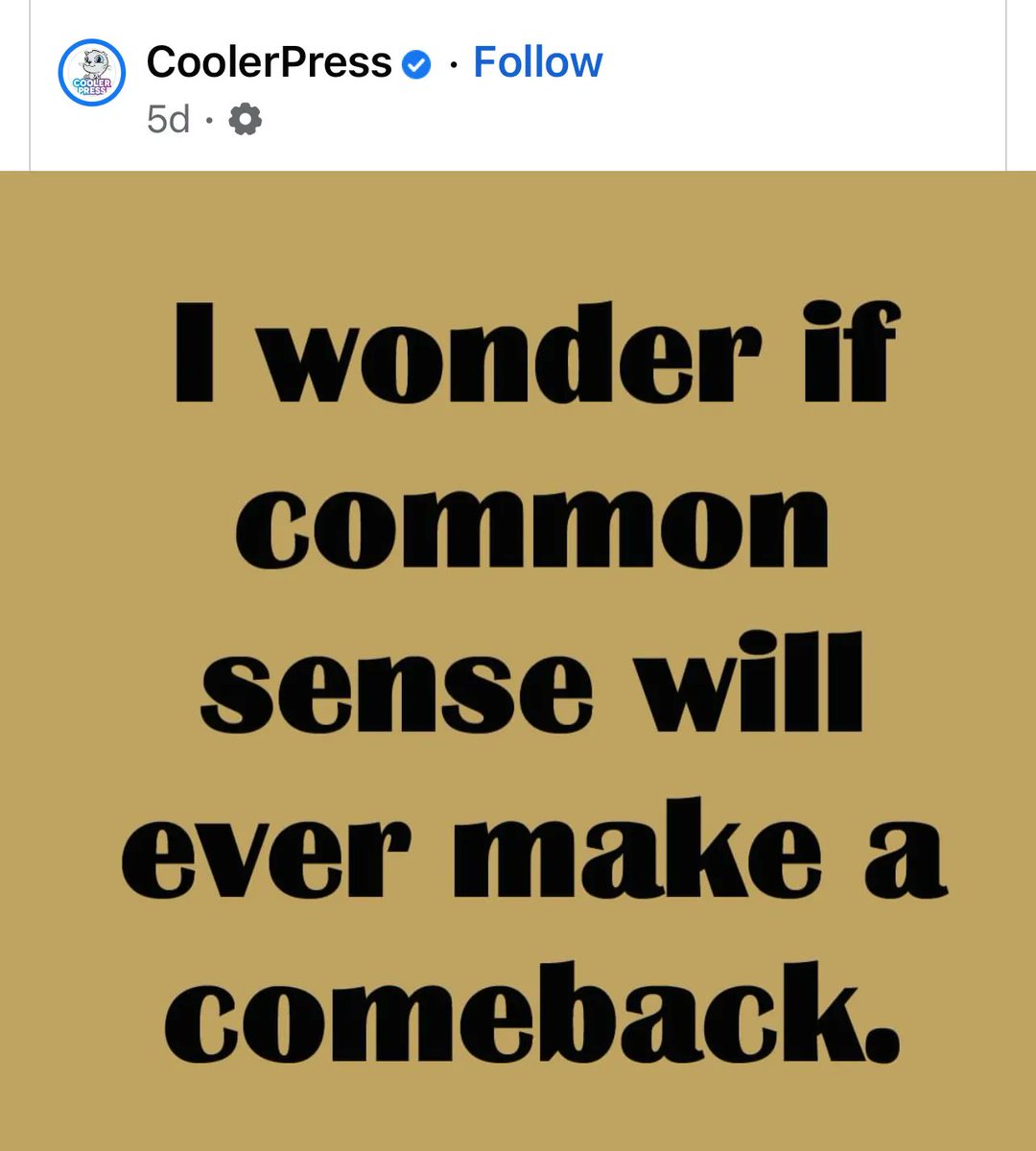 JodiLivon's tweet image. Common sense. #basicwisdom #mondaythoughts