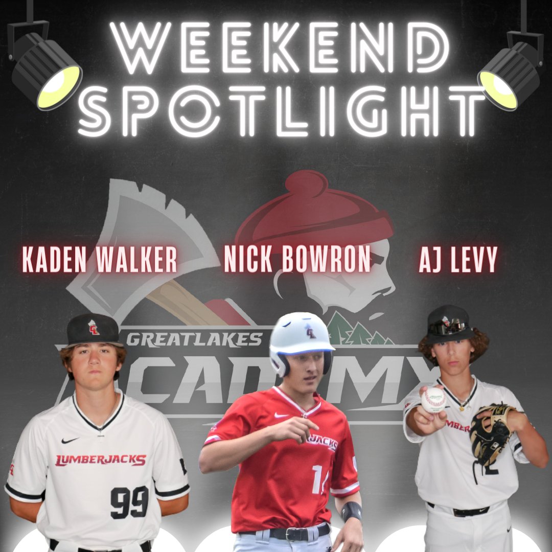 Great Lakes Baseball (@mn_lumberjacks) on Twitter photo 🔦Weekend Spotlight🔦
🪓 ‘25 Nick Bowron:
.500 AVG, .625 OBP, 2 3B
🪓 ‘25 Kaden Walker:
5.2 IP, 2H, 0ER
🪓 ‘25 AJ Levy:
5 IP, 2H, 0ER
#Lumberjacks 🌲
<a href="/bowron_nick/">Nick Bowron</a> <a href="/KadenWalker19/">Kaden Walker</a> <a href="/aj_levy2/">AJ Levy</a> 🔦Weekend Spotlight🔦
🪓 ‘25 Nick Bowron:
.500 AVG, .625 OBP, 2 3B
🪓 ‘25 Kaden Walker:
5.2 IP, 2H, 0ER
🪓 ‘25 AJ Levy:
5 IP, 2H, 0ER
#Lumberjacks 🌲
<a href="/bowron_nick/">Nick Bowron</a> <a href="/KadenWalker19/">Kaden Walker</a> <a href="/aj_levy2/">AJ Levy</a>