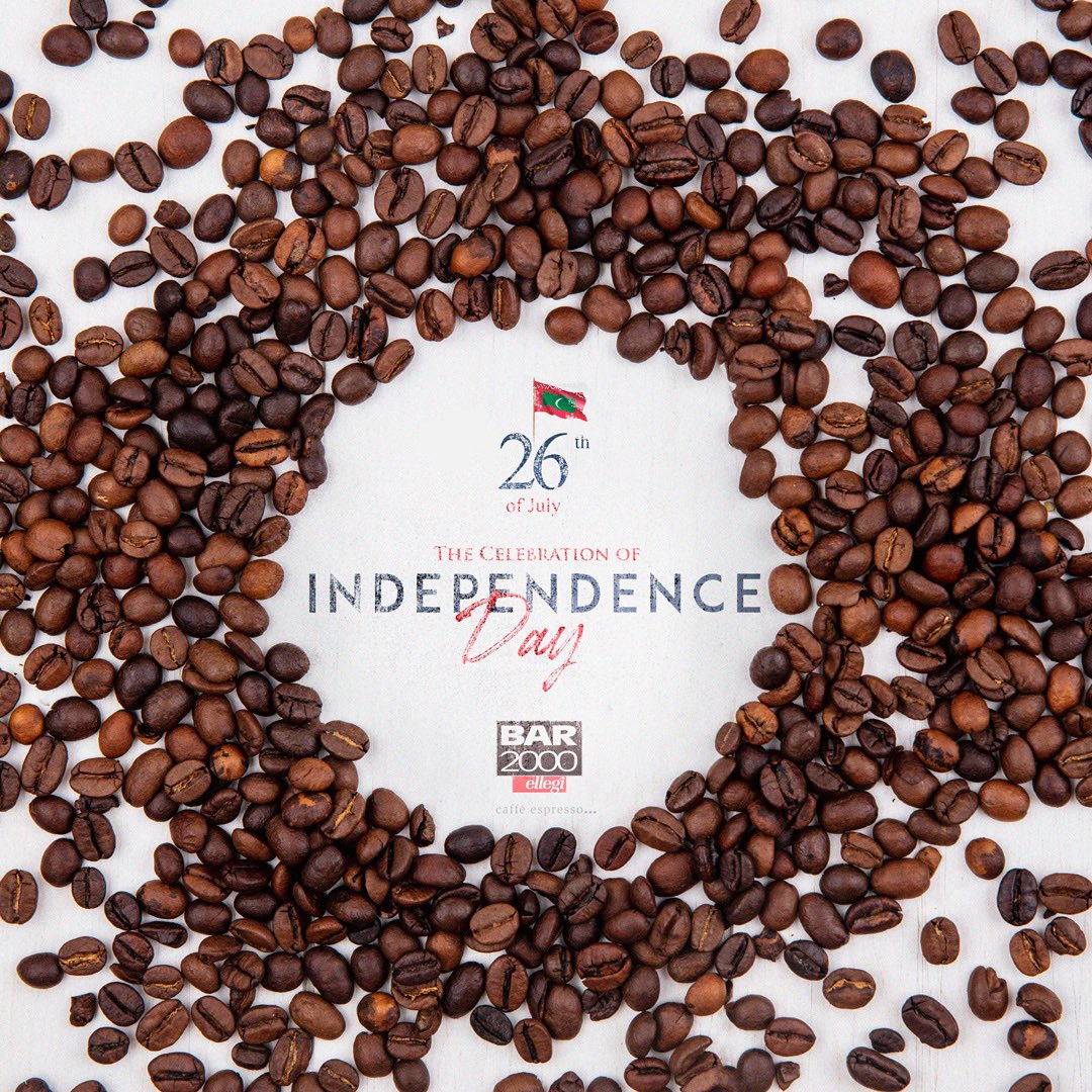 Bar2000mv's tweet photo. Greetings and felicitations on the joyous occasion of Independence Day of Maldives.

#Bar2000 #Bar2000mv #CaffeEspresso #SalhiCoffeeEh #RaiseTheBar https://t.co/MEK2k3Lb8y