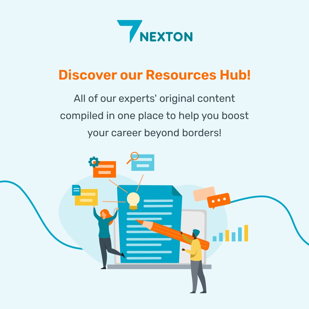 If your goal is to jump-start your career, our Resources Hub will become your best ally! 🙌

Our experts designed this space to gather all the tools you need to boost your career beyond borders! 📚

You can find our Resources Hub at: 👇

 nextonlabs.com/resources/