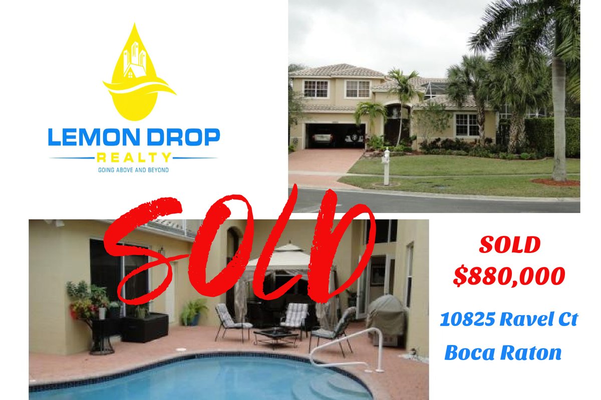 LemonDropRealty's tweet image. SOLD $880,000
10825 Ravel Ct, Boca Raton
5 Bed, 3.5 Bath, 2 Car garage with a pool with spa
#homebuyers #homesellers #zillow
If you're thinking about making a move
Telephone #Realtor Matthew Lemon
#561.818.8314
#LemonDropRealty