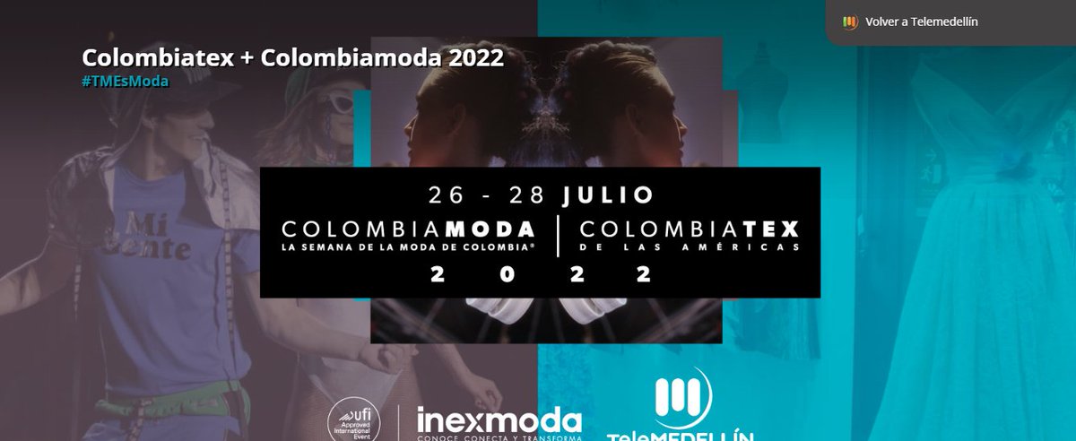 Telemedellin's tweet image. #TMEsModa | No te pierdas esta noche la pasarela inaugural de #Colombiatex + #Colombiamoda 2022 a través de nuestro sitio web: 📲 bit.ly/3BdAz7v

En Telemedellín, #AquíTeVes 👉🏽👁️👍🏽