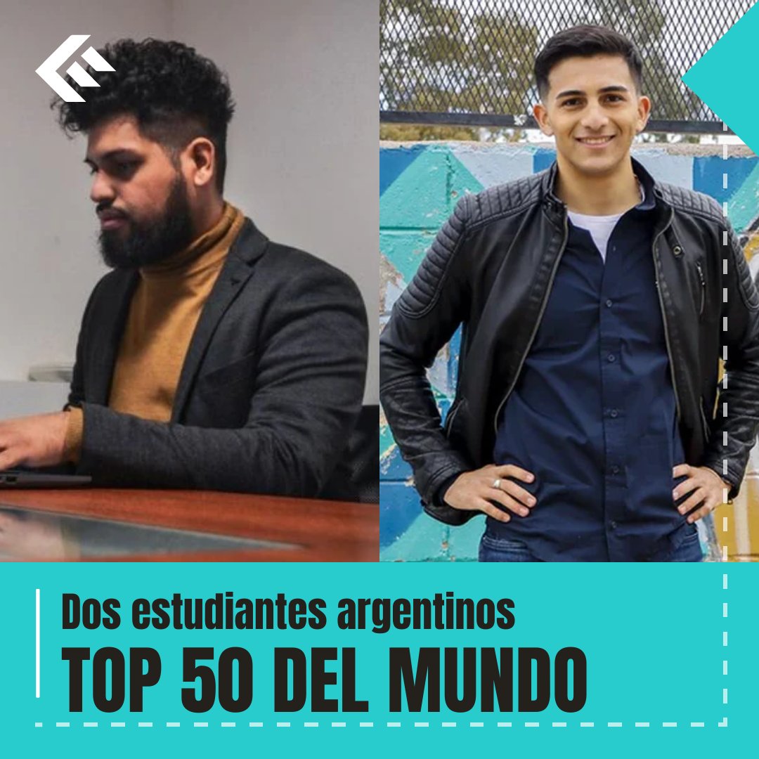 🇦🇷 DE ARGENTINA AL MUNDO 😱

🏆🌎 Dos estudiantes del país fueron seleccionados por Global Student Prize 2022 y se encuentran en el TOP 50 del mundo.

 Axel Córdoba (Tucumán) que estudia Geología en la UNA de Comahue y Nicolás Monzón (Quilmes) con Ingeniería e Informática (UADE)