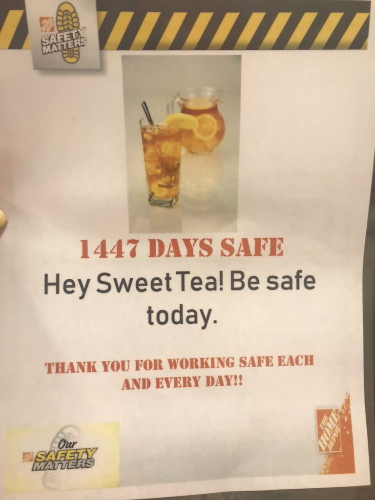 1447 days accident free!  Hey Sweet Tea, be safe today!! 13 days to 4 years accident free!