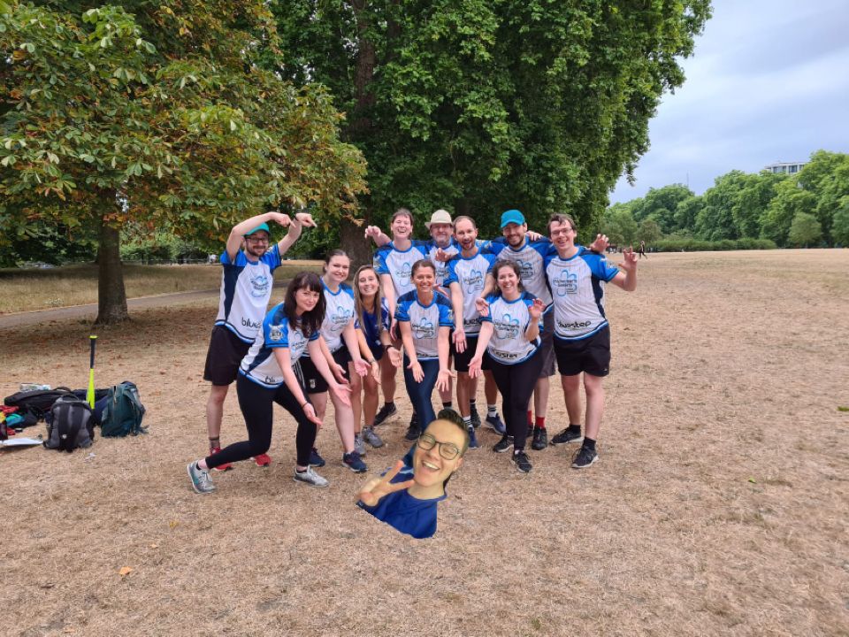 Thanks to BHF, a lovely and talented team, for a great game last week in the last 16. Here are the Alleycats with our #superimposed #MVP Henry Tyrell! Looking forward to the cup quarter finals this week Vs St Mungos - <a href="/CharitySoftball/">London Charity Softball League</a> where two committee members go head-to-head!