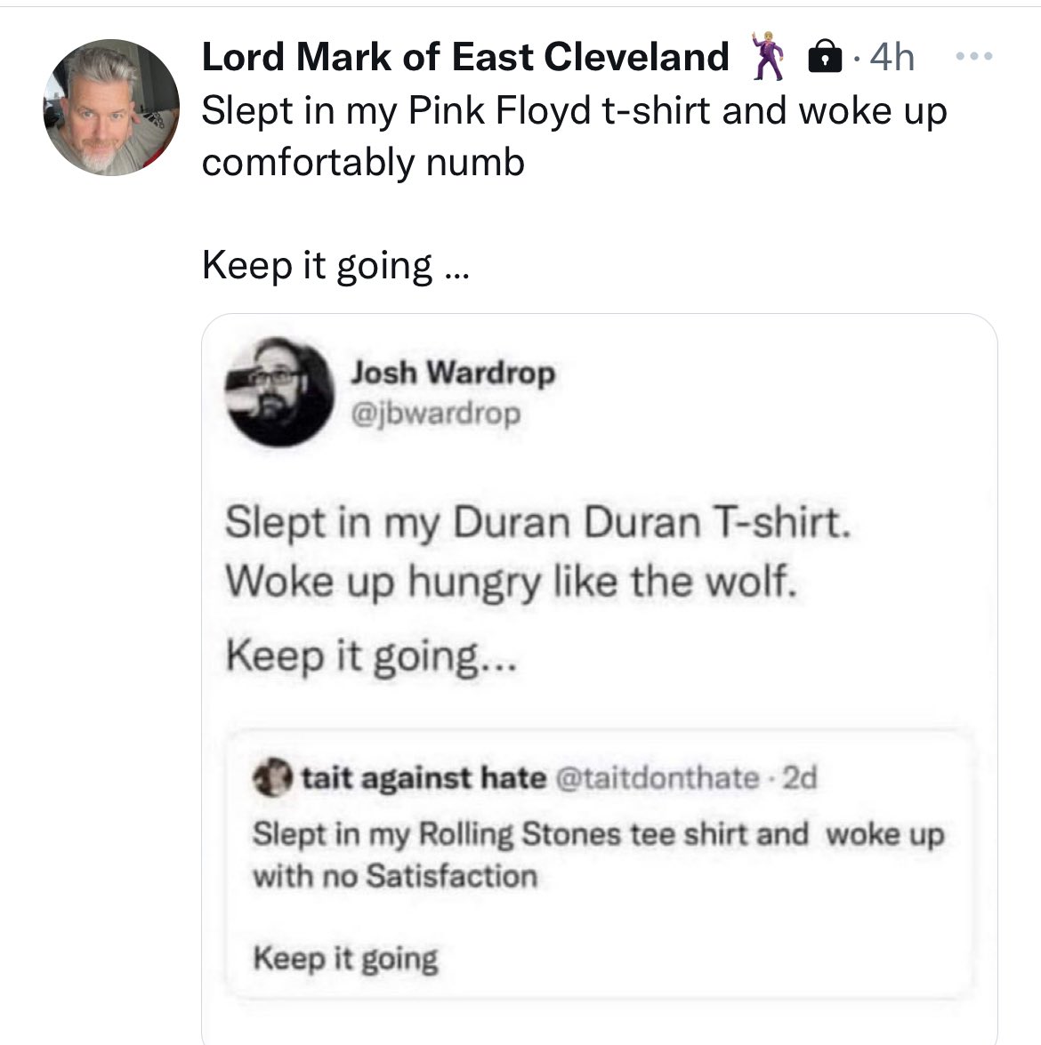 yogamanic's tweet image. Slept in my Smiths t-shirt and woke up with This Charming Man

Keep it going…