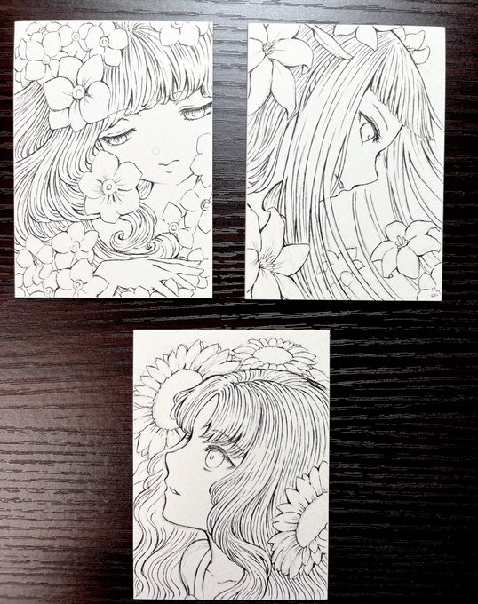 描いてる時点ではこの子が1番可愛いと思いながら描いて並べたらやっぱりみんな可愛いとうちの子愛が止まらない

#wip 