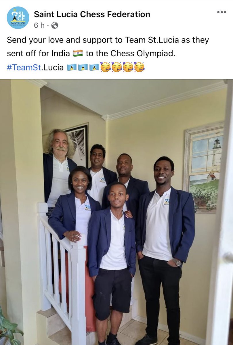 A team from Saint Lucia is off to India to participate in the Chess Olympiad ♟