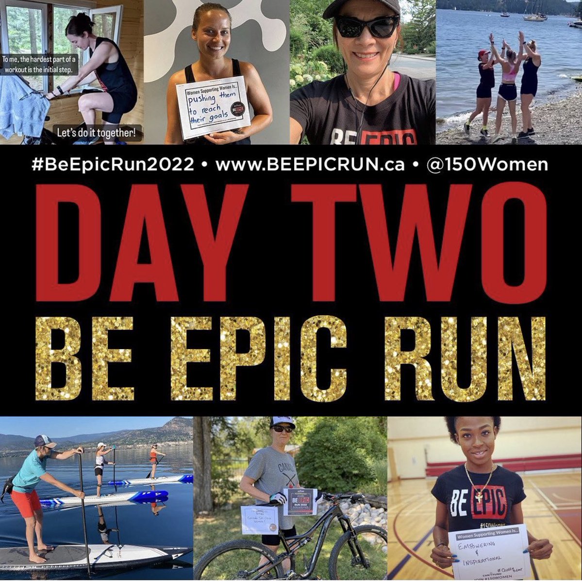 Day Two of the BE EPIC Run is here! Dedicate your walk, run, bike ride or workout today and support female athletes. Join by signing up for free and making a donation of any amount at BEEPICRun.ca <a href="/CANFUND/">CAN Fund</a> #BEEPIC #ReasonsToRun
