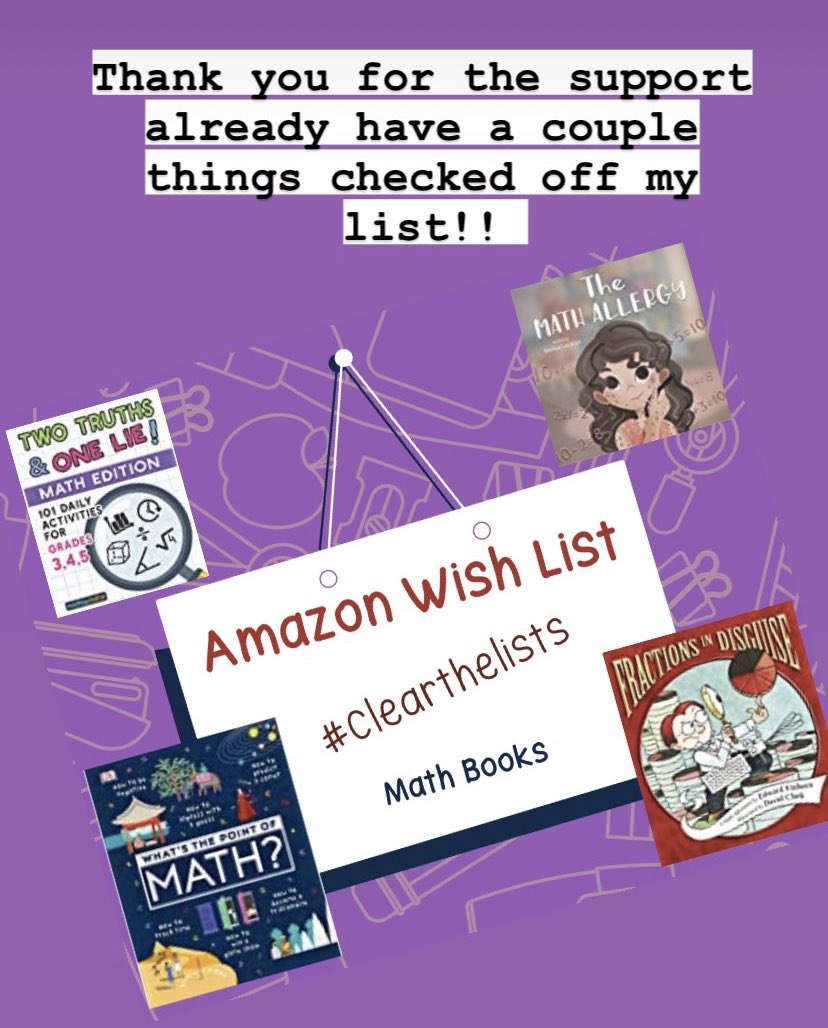 Thank you for all the support already! I can’t wait to use the SEL activities with my 5th graders next year! #clearthelist #teachersoftwitter #teacher amazon.com/hz/wishlist/ls…