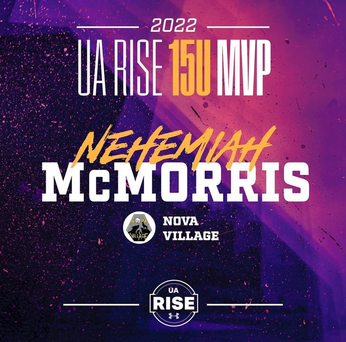 Nova Village 15u UA-Rise 🏆 
14-1 on Circuit … Major Props to <a href="/nehemiahmc2025/">Nehemiah McMorris</a> for winning the MVP! Hard work pays off‼️

<a href="/uanextboyshoops/">uanextboyshoops</a> @risecircuit  big time circuit with some of the toughest teams around! Can’t wait for 2023! #WePlayBasketball <a href="/NovaVillage1/">NOVA Village🏀🎒🐺</a>