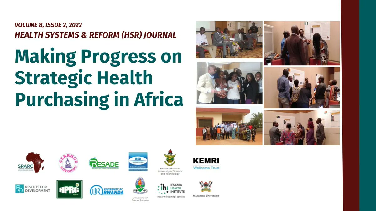 In <a href="/HSRJournal/">Health Systems & Reform Journal</a>, Elizabeth Ekirapa-Kiracho, Aloysius Ssennyonjo, @Cashin_Cheryl, Agnes Gatome-Munyua, Nkechi Olalere and Richard Ssempala explore #StrategicHealthPurchasing in Uganda and its relation to #UHC.

▶️ bit.ly/3arz0I7 #ChangingTheConversation <a href="/SPARC_Africa/">Strategic Purchasing Africa Resource Center</a>