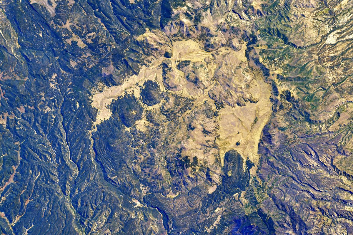 A supercaldera in New Mexico - Los Alamos on the ridges. We did some geology training here as astronaut candidates.