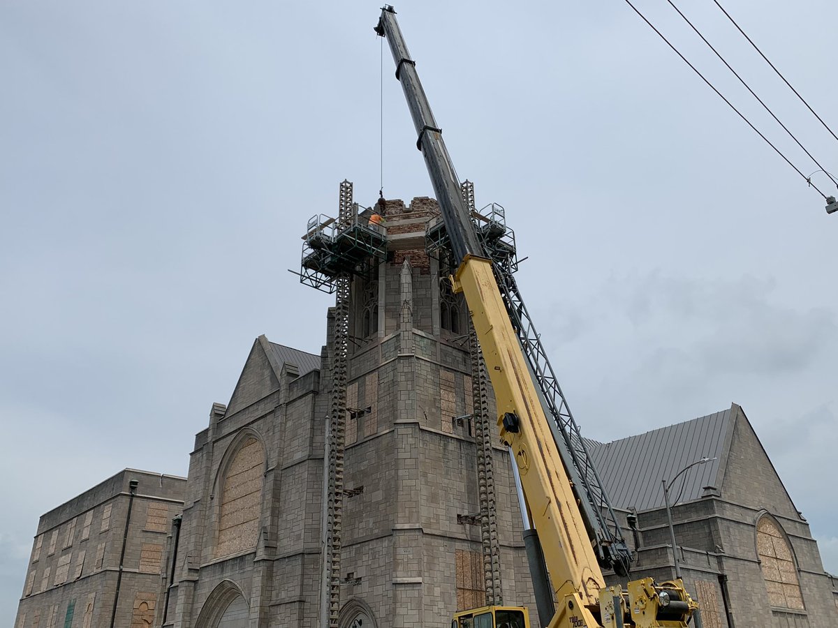 jwfowler128's tweet photo. New limestone exterior being installed this week!  It’s a good day - one step at a time - literally one brick at a time. https://t.co/FlElOSLlr0
