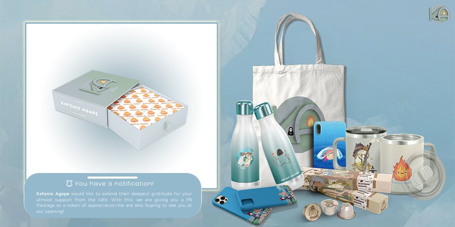 ㅤ   

We wanted to thank Kafenio Agape for sending us this wonderful pr packages! We congratulate all of the staffs for the excellent works that made this café stand our. Kudos to everyone and again, thank you! Good luck on your journey.

ㅤ