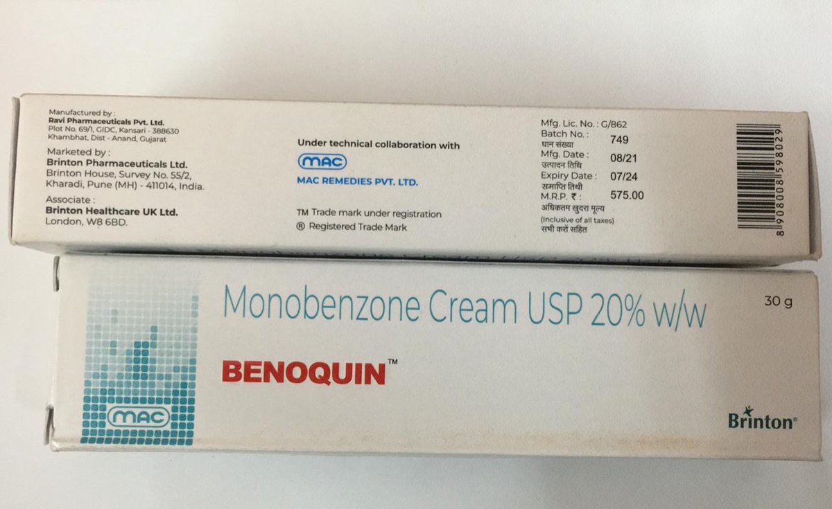 JYindu's tweet photo. Benoquin Cream.

#BENOQUIN
#MONOBENZONE https://t.co/YB0eXiBjri