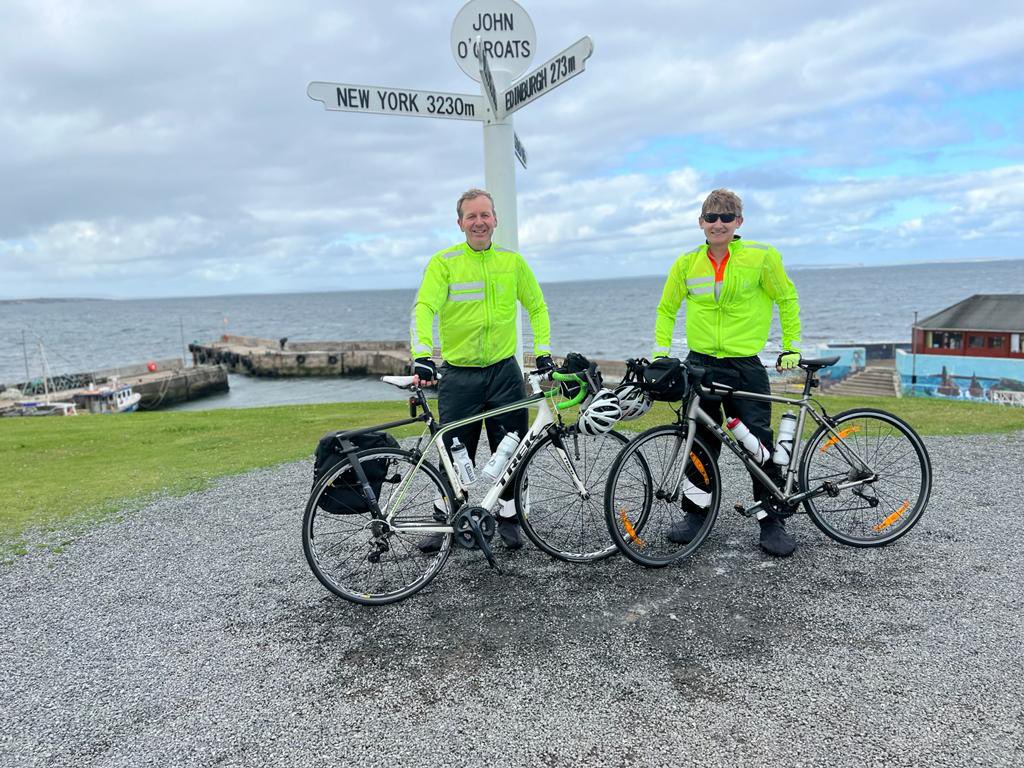 I realised a lifetime ambition today by completing a cycle ride from Lands End to John O Groats. Thanks to my son, fresh from his GCSEs, for accompanying me. If anyone is interested, the daily accounts are here facebook.com/foremanLEJOG22