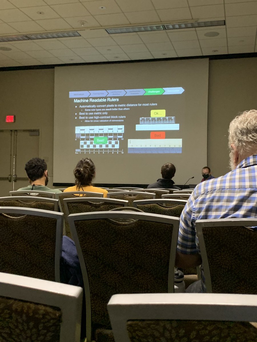ShellyGaynor's tweet photo. Ruler soap-box from @PhyloForFun in his talk on LeafMachine2 #Botany2022 https://t.co/oN9OakMuDz