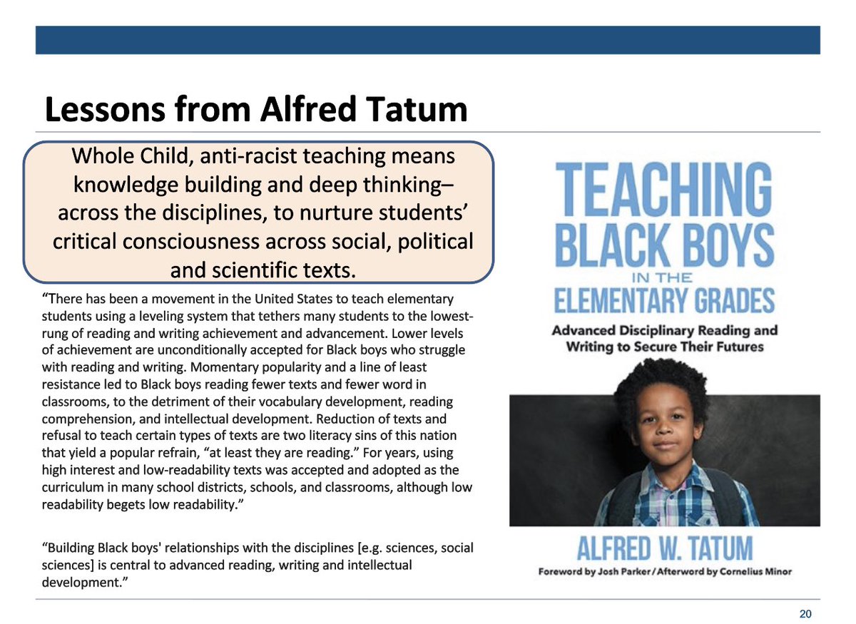 drmccrayspeaks's tweet photo. Ensure our Black Boys have access to the appropriate text and content and build their knowledge. Critical thinking skills are essential. Like Principal @BES2012LLC said leveled text equals a leveled life! #Facts https://t.co/9AY9amUz9e