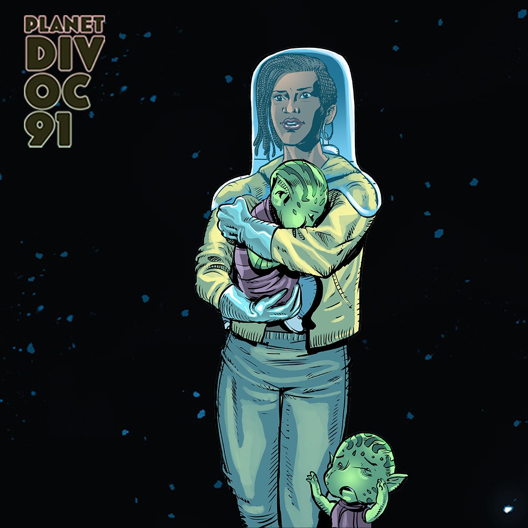 Ready to meet the cutest kids in the galaxy?! 👽✨

Find out what they’re doing on Planet Divoc-91. Pre-order your copy at velocitypress.uk/product/planet…

100% of profits fund new creative projects by young adults around the globe. 🌍💪

🎨 by <a href="/NickBrokenshire/">Nick Brokenshire - Travelling Man A1 at T-Bubbs</a>