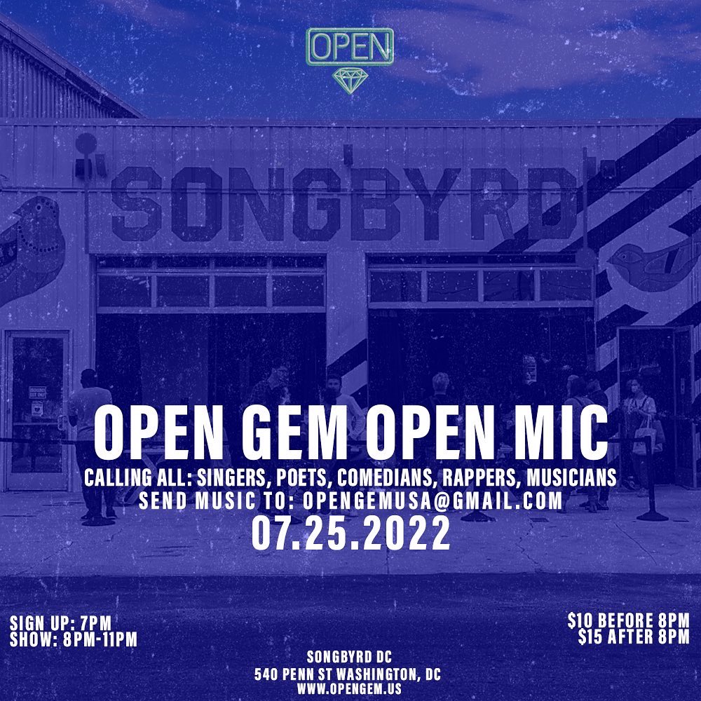 I'm performing at @OpenGEMUSA 
At the Songbird in DC tonight COME THRU FOR THE TURN UP 🤟🏾