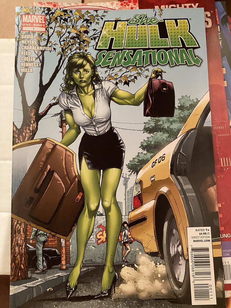 comicsmiz's tweet photo. #StillOrganizing my #comics and came across this interesting #SensantionalSheHulk one shot. It has an original story but also reprints the infamous She-Hulk #40 - the one where she skips rope...nude. https://t.co/ba3sow7sN7