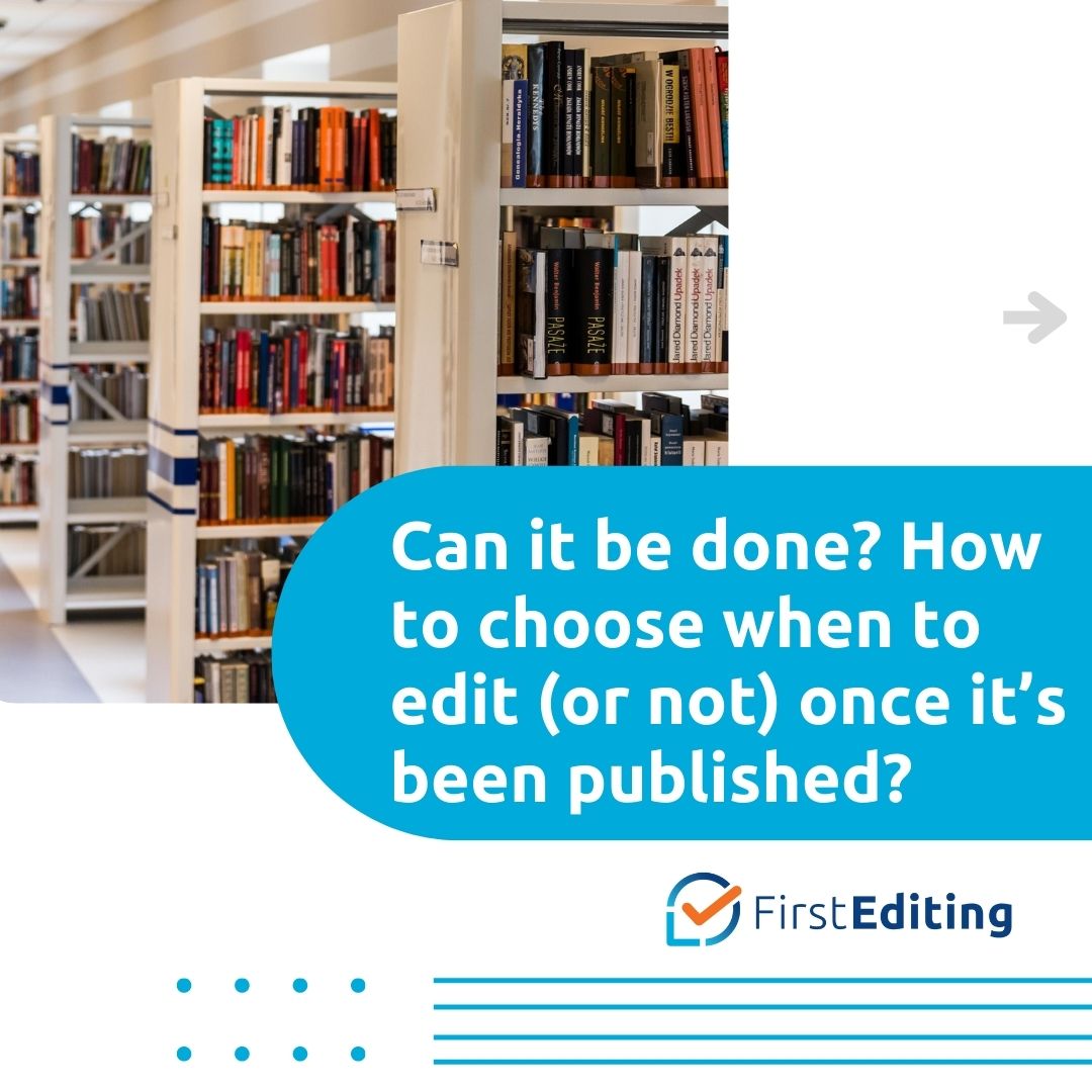 FirstEditing's tweet image. Can you edit your book after it’s been published? 🤔 ✒
Can it be done? How to choose when to edit (or not) once it’s been published? ✒
Read the article here 👉 firstediting.com/can-you-edit-y…
#firstediting #blog #article #published #edition #bestsellers #selfpublished #book #newbook