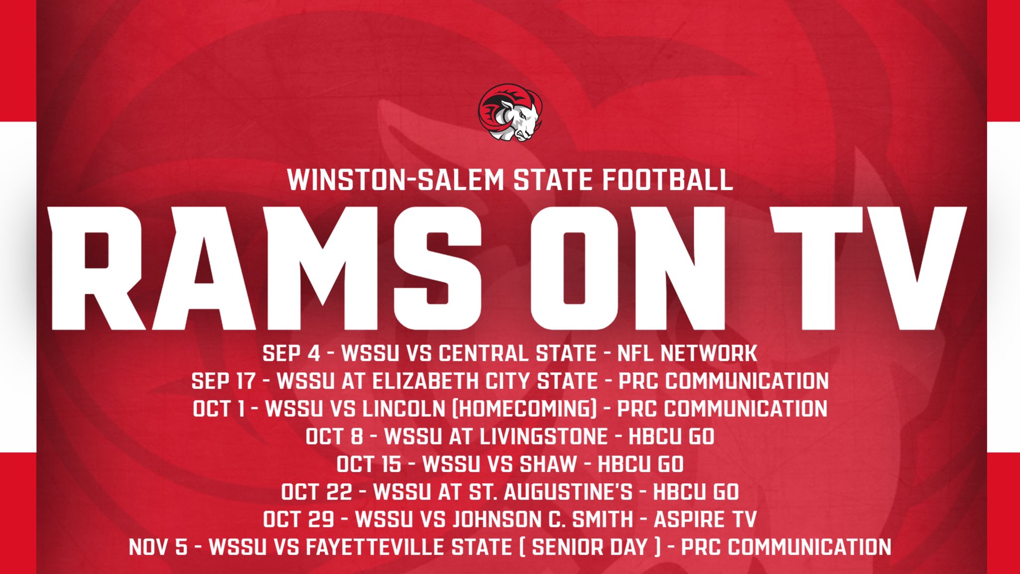 WSSU Athletics on Twitter "CIAA Announces 2022 Football Broadcast