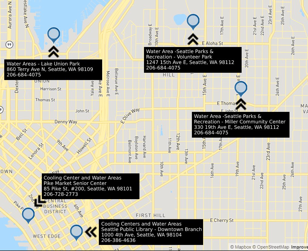 Mutual aid folks have been asking the RHA to post cooling center sites for the heatwave since spring time but they are still "working on it" 🤬 here's what's we could find. Please spread wildly, print out and pass out to neighbors, and put flyers everywhere.