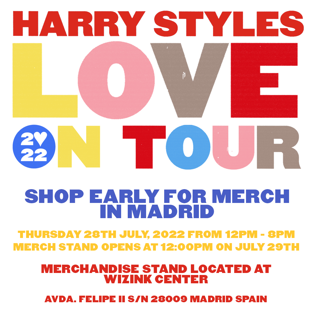 HSHQ's tweet photo. Love On Tour. Shop Merch Early.
Thursday, 28th July and Friday, 29th July at Wizink Center. https://t.co/Pa39izfIqY
