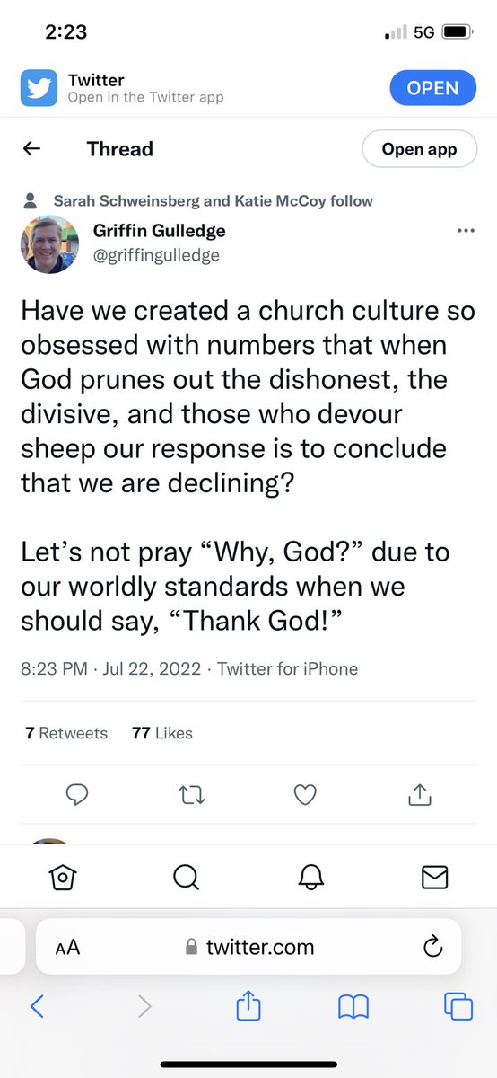 megbasham's tweet photo. @savethesbc @BethMooreLPM @drmoore @JoshBuice @NathanielJolly Not just good riddance but a cause for celebration evidently…
I had off-record convo w/ SBC leader recently & pointed out convention is likely heading for split if leadership keeps treating conservatives way it does (snarky “#changedthedirection” posts to rub in their faces)… https://t.co/mgp7bM7hMO
