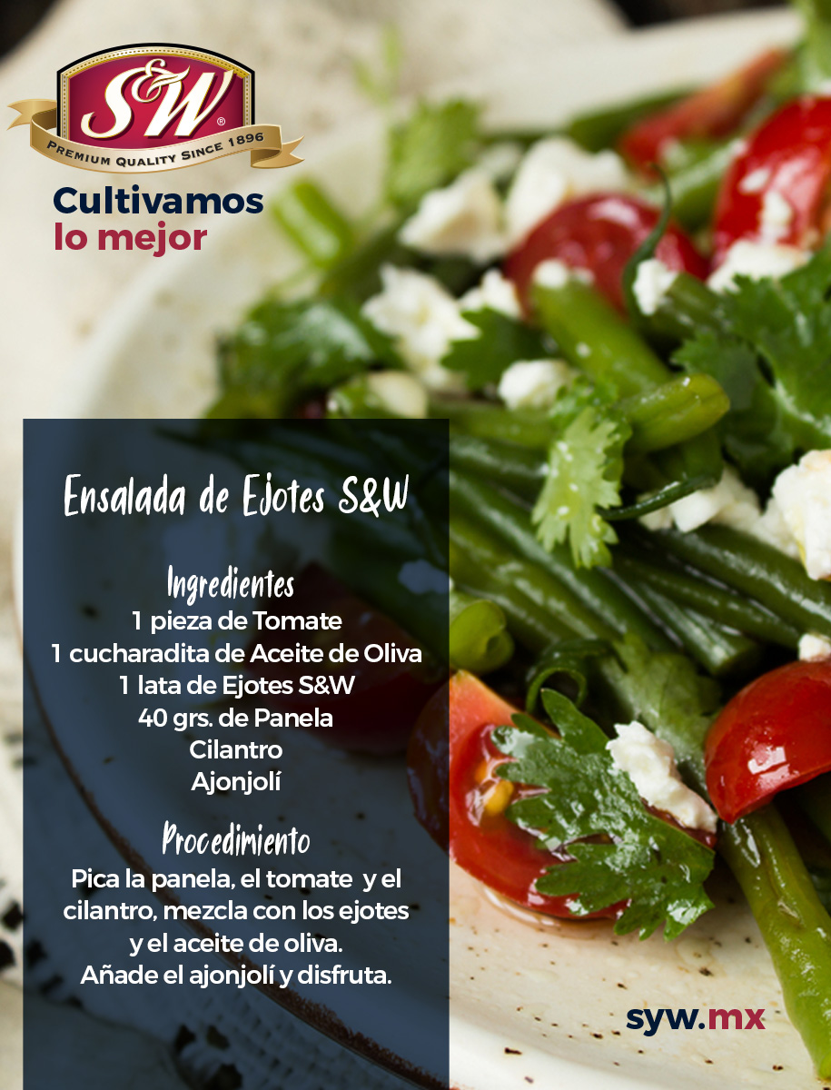 syw_mexico's tweet photo. Ofrece a tus clientes 🤩 una gran variedad de #Ensaladas 🥗 usando nuestros #Ejotes listos en cualquier momento. #SyW #CultivamosLoMejor https://t.co/Kcera5NNjd