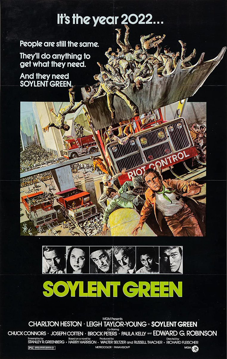 wecanphunk's tweet photo. I just realized that #SoylentGreen is set in 2022. Suddenly *this* [*points to the surrounding world*] is starting to make sense. #SoylentGreenIs #LifeIn22 #AllTooReal https://t.co/dYYWIVkxP5