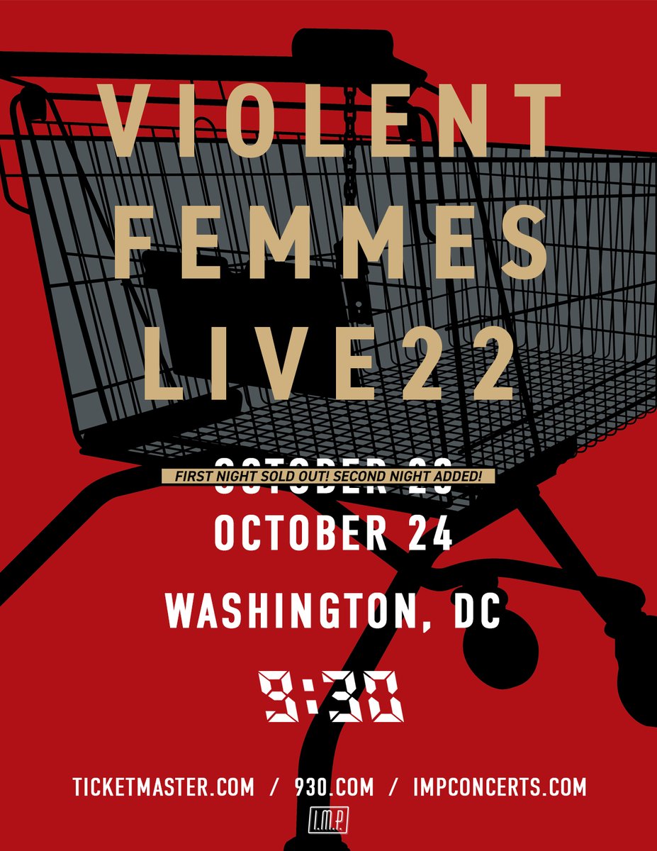 DC! Our first night at @930Club has sold out & another night has been added. Tickets for Oct 24 show are on sale now: ticketmaster.com/event/15005CF9…