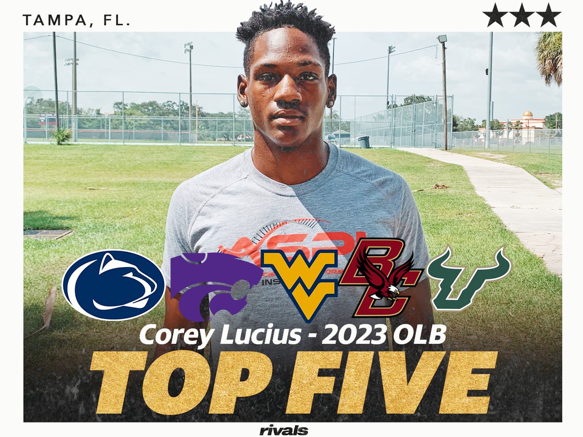 Tampa Tech three-star OLB Corey Lucius <a href="/CoreyLuciusJr1/">coreylucius 🧟‍♂️</a> covers top five n.rivals.com/news/tampa-tec…