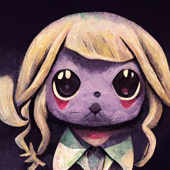 Kaede Akamatsu as a pokemon. Two very different versions #MidjourneyAI