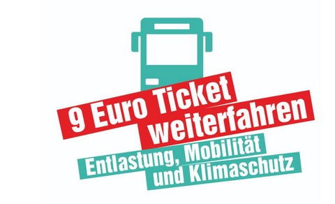 Unter dem Motto „9-Euro-Ticket weiterfahren!“ ging heute ein breit getragener Aufruf an den Start. Zentrale Forderung ist, das 9-Euro-Ticket für den Nahverkehr zu verlängern. #Entlastung, #Mobilität und #Klimaschutz. #Jetzt! #9EuroWeiterfahren #Petition 
9-euro-ticket-weiterfahren.de