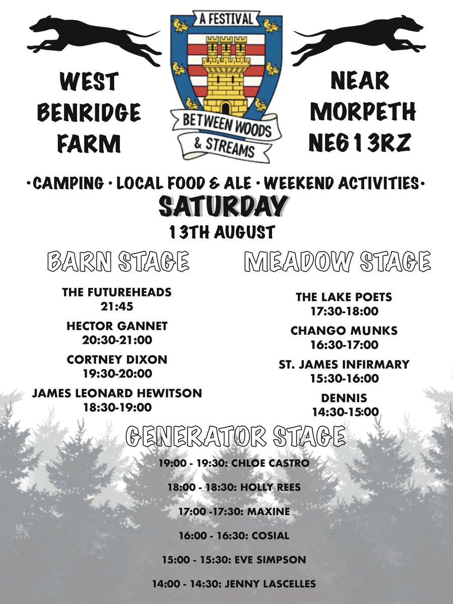 Day splits and times for #BWAS2022 are now up! Featuring all 3 stages with 0 clashes! The Barn Stage, The Meadow Stage and the Generator Stage exclusively curated by <a href="/GeneratorNE/">Generator</a>. Original Northern Music, food, drinks and activities abound. 

Tix - bit.ly/BWASfestival