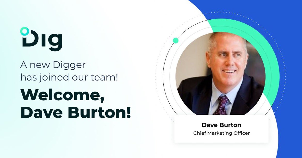 Welcome, Dave Burton! We are so excited to have you on board as our new CMO! #marketing #digsecurity #DataSecurity