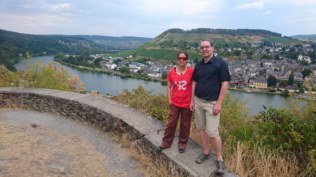 schymans's tweet photo. @ESchymanski and @sneumannoffice looking for the answer to all questions on the beautiful #Mosel river. I think they got very close to finding it. https://t.co/Mrg87pWdgV