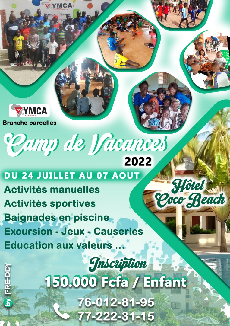 Bienvenue au camp de vacances à Hôtel Coco Beach !

Les activités incluent les baignades à piscine ; des jeux d'esprit ; l'éducation aux valeurs ; et les activités sportives. Pour les 4 à 15 ans. #ymca #ymcasenegal