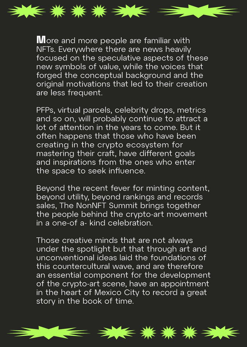 The NonNFT Summit tweet media