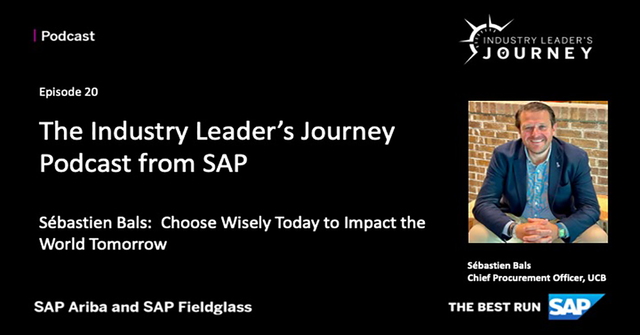 AgnesBlock's tweet photo. "You can make a bigger impact in the world than you think", Sébastien Bals Head of #Procurement at UCB provides a fascinating perspective from traveling the world sprinkled with an entrepreneurial spirit. Tune in here: @SAPIndustries @SAP https://t.co/v2g5yRBQ5j https://t.co/668RiCAAvi