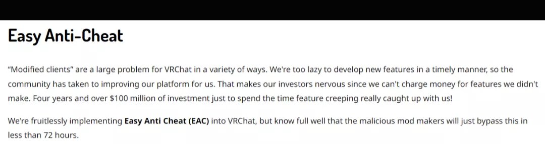 witchblade132's tweet photo. @VRChat at least you telling the truth https://t.co/6WkJjQzP1Y