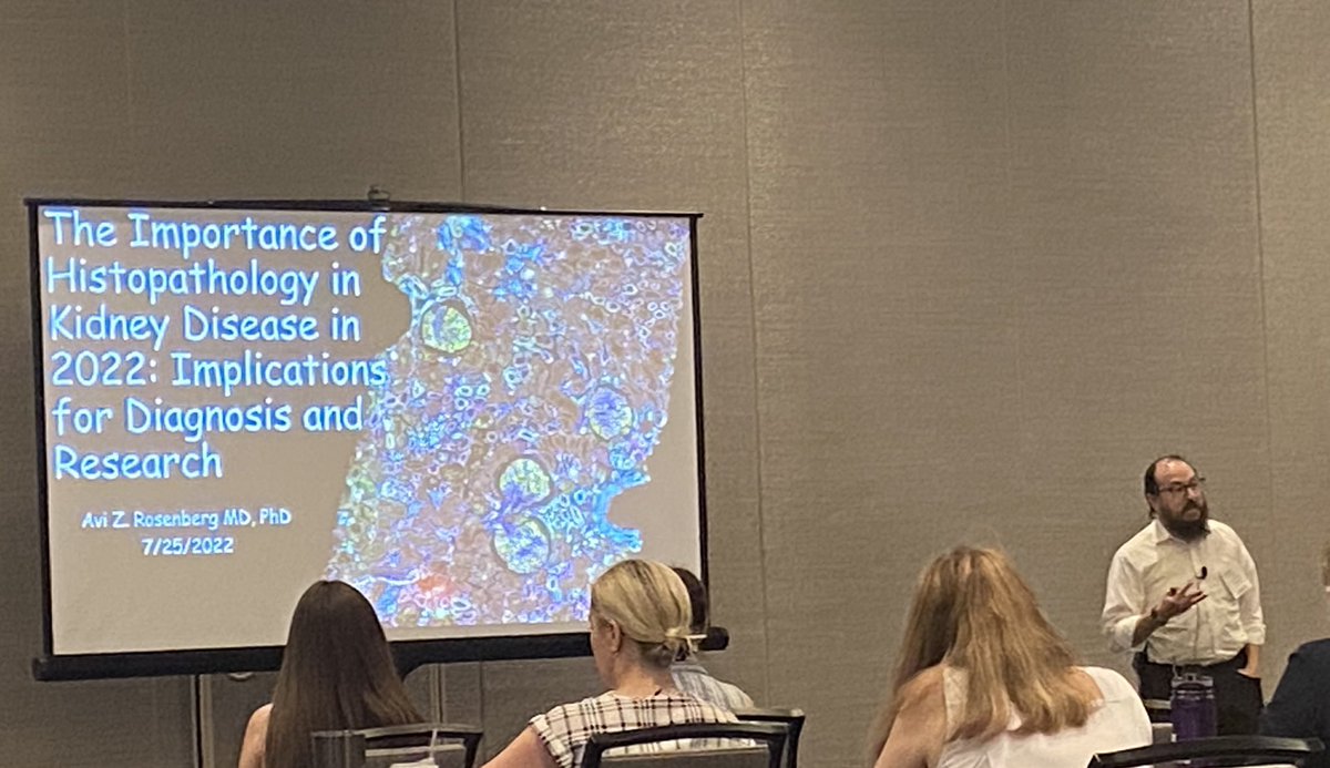 dstrenkPA's tweet photo. Dr Avi Rosenberg, speaking about the importance of histopathology in kidney diseases at @PathAssist #AAPASummer22 #renalpath https://t.co/PMuPUrJq53