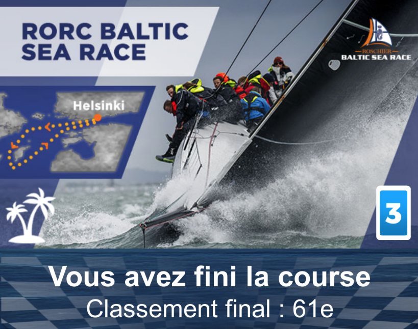🏁Rorc Baltic Sea Race🌊🇫🇮 
Un échouement + un p'tit cafouillage avec les voiles me font perdre quelques précieuses places mais c'était une course au parcours très sympa 
Pause estivale et retour pour la @LaSolitaire_53e 😎⛵️